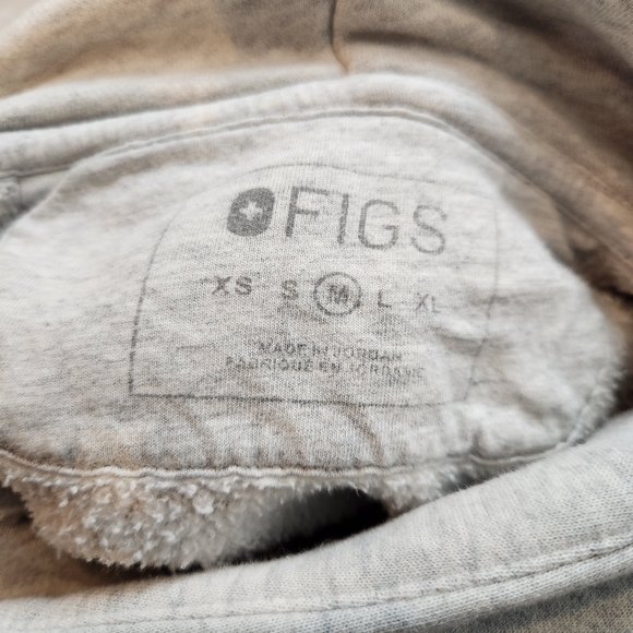 Figs Heather Grey Off-Shift Hoodie Sweatshirt Size Medium - Picture 5 of 8